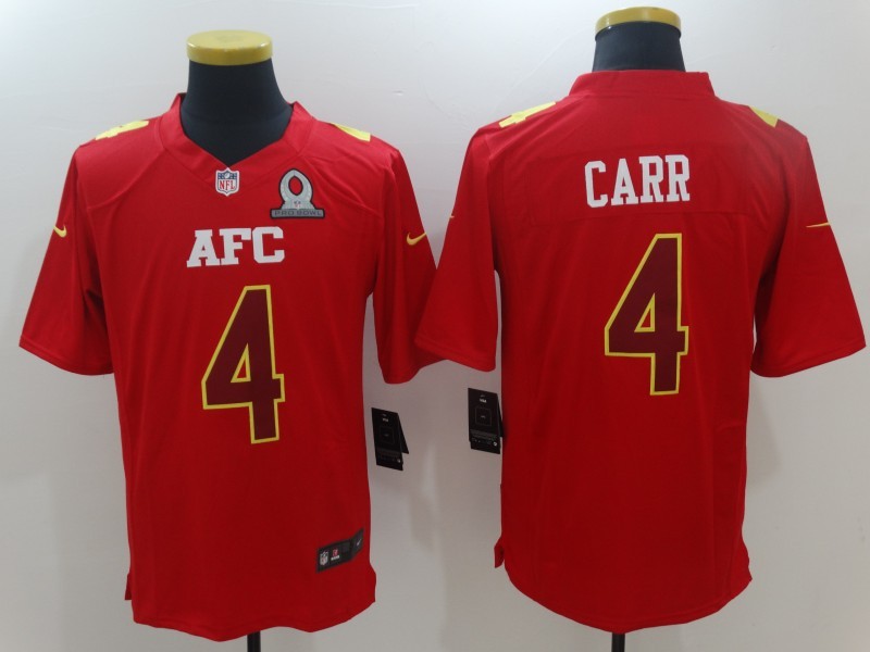 Men's Las Vegas Raiders Derek Carr #4 Red Jersey